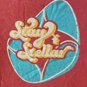 Dutch Bros Orange Tie Dye  'Stay Stellar' Tee Men’s Small